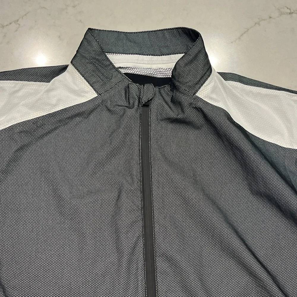 Adidas Golf Rain Rdy Waterproof Jacket Mens XL Black White Full‎ Zip Golf Active